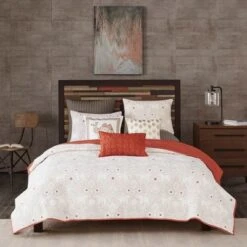 Ink+Ivy 3pc Kandula Coverlet Mini Set Coral -QUILTS Sales unnamed file 4490
