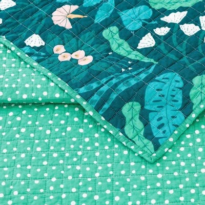 Jungle Floral Quilt Set - Elizabeth Olwen for Makers Collective Green 6 Jungle Floral Quilt Set - Elizabeth Olwen for Makers Collective Green - Image 4