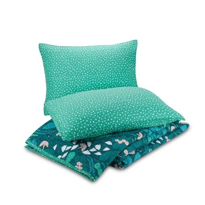 Jungle Floral Quilt Set - Elizabeth Olwen for Makers Collective Green 9 Jungle Floral Quilt Set - Elizabeth Olwen for Makers Collective Green - Image 7