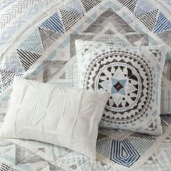 Urban Habitat Blue Sydney Cotton Reversible Coverlet Set -7pc -QUILTS Sales unnamed file 4513