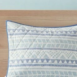 Urban Habitat Blue Sydney Cotton Reversible Coverlet Set -7pc -QUILTS Sales unnamed file 4520