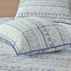 Urban Habitat Blue Sydney Cotton Reversible Coverlet Set -7pc -QUILTS Sales unnamed file 4524