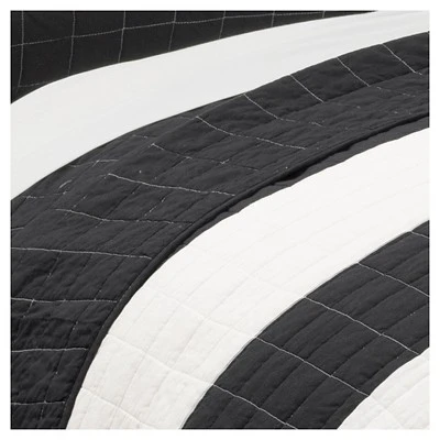 Lush Decor Stripe 3 Piece Quilt Set - Lush Décor Navy/white 5 Lush Decor Stripe 3 Piece Quilt Set - Lush Décor Navy/white - Image 3