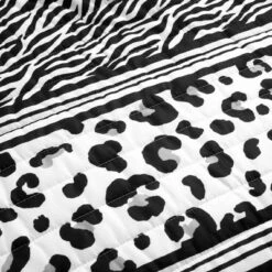 Lush Decor 3pc Animal Global Quilt Set Black/White - Lush Décor -QUILTS Sales unnamed file 4536