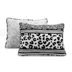 Lush Decor 3pc Animal Global Quilt Set Black/White - Lush Décor -QUILTS Sales unnamed file 4540