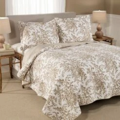 Bedford Reversible Quilt Set Mocha - Laura Ashley 15 Bedford Reversible Quilt Set Mocha - Laura Ashley -QUILTS Sales unnamed file 4570