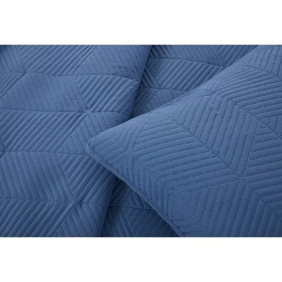 3pc Hexa Quilt Set - VCNY Navy 5 3pc Hexa Quilt Set - VCNY Navy - Image 3
