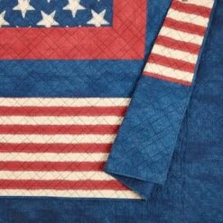 3pc Americana Patch Quilt Set Blue/Red - Modern Heirloom -QUILTS Sales unnamed file 4596
