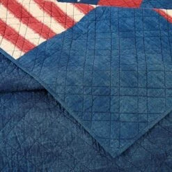 3pc Americana Patch Quilt Set Blue/Red - Modern Heirloom -QUILTS Sales unnamed file 4597
