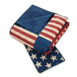 3pc Americana Patch Quilt Set Blue/Red - Modern Heirloom -QUILTS Sales unnamed file 4600