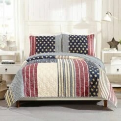 3pc Americana Quilt Set - Modern Heirloom -QUILTS Sales unnamed file 4626