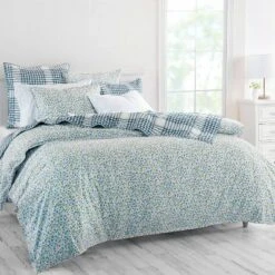 Jamie Organic Quilt Set Blue - Martha Stewart -QUILTS Sales unnamed file 4637