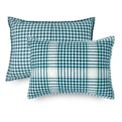 Jamie Organic Quilt Set Blue - Martha Stewart -QUILTS Sales unnamed file 4638