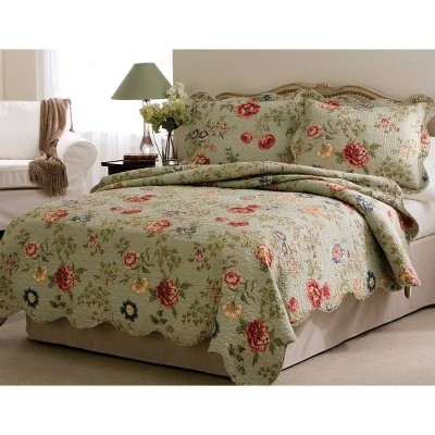 Pem-America Edens Garden Quilt Set Assorted Greens 5 Pem-America Edens Garden Quilt Set Assorted Greens - Image 3