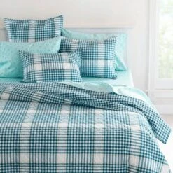 Jamie Organic Quilt Set Blue - Martha Stewart -QUILTS Sales unnamed file 4645