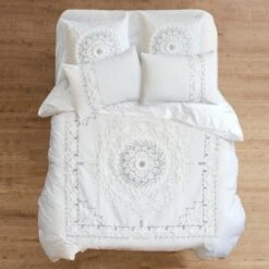 Harleson Medallion Comforter Set - White & Grey - Levtex Home -QUILTS Sales unnamed file 4648