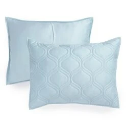 Winslow Cotton Sateen Quilt Set - Welhome Blue