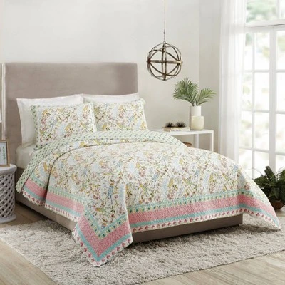 3pc Sonnet Quilt Set - Dena Home 3 3pc Sonnet Quilt Set - Dena Home