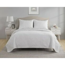 Seashells Bed in a Bag Quilt Set White - VCNY 15 Seashells Bed in a Bag Quilt Set White - VCNY -QUILTS Sales unnamed file 4697