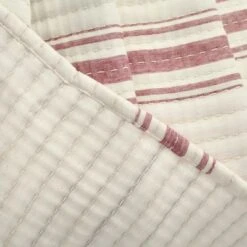 Lush Decor Farmhouse Stripe Kantha Pick Stitch Yarn Dyed Cotton Woven Single Quilt/Coverlet - Lush Décor Red 8 Lush Decor Farmhouse Stripe Kantha Pick Stitch Yarn Dyed Cotton Woven Single Quilt/Coverlet - Lush Décor Red -QUILTS Sales unnamed file 4721