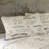 Gray&Cream Reversible Script Quilt Set 3 Piece - homthreads 1 Gray&Cream Reversible Script Quilt Set 3 Piece - homthreads -QUILTS Sales unnamed file 4743