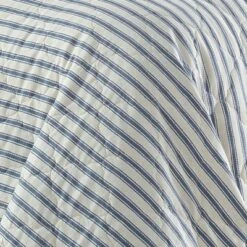 Willow Way Ticking Stripe Quilt & Sham Set - Stone Cottage Navy -QUILTS Sales unnamed file 475