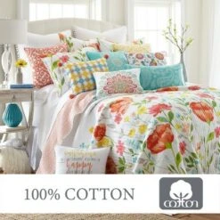 Laurel Coral Quilt and Pillow Sham Set - Levtex Home -QUILTS Sales unnamed file 4750