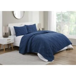 3pc Trex Quilt Set - VCNY Gray