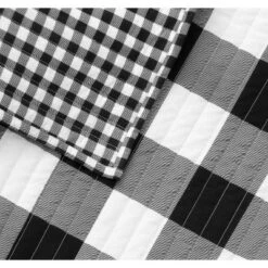 Oakley Check 3pc Quilt Set - Martha Stewart Gray -QUILTS Sales unnamed file 4767