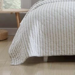 Willow Way Ticking Stripe Quilt & Sham Set - Stone Cottage Navy -QUILTS Sales unnamed file 478