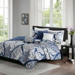 Madison Park 6pc Adela Coverlet Set Indigo -QUILTS Sales unnamed file 4790