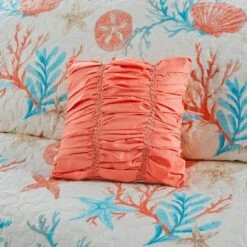 Madison Park Coral Ocean View Printed Quilt Set 6pc -QUILTS Sales unnamed file 4801