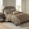 Madison Park Mirage 6pc Polyester Jacquard Quilted Coverlet Bedding Set Brown/gold -QUILTS Sales unnamed file 4804