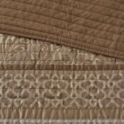 Madison Park Mirage 6pc Polyester Jacquard Quilted Coverlet Bedding Set Brown/gold -QUILTS Sales unnamed file 4810