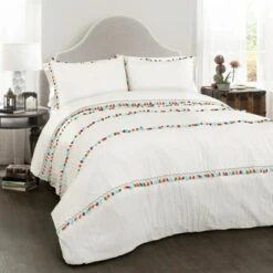 Lush Decor White Boho Tassel Comforter Set - Lush Décor -QUILTS Sales unnamed file 4823
