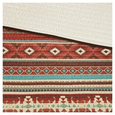 Madison Park Duncan Printed Quilt Set 6pc Spice 6 Madison Park Duncan Printed Quilt Set 6pc Spice - Image 4
