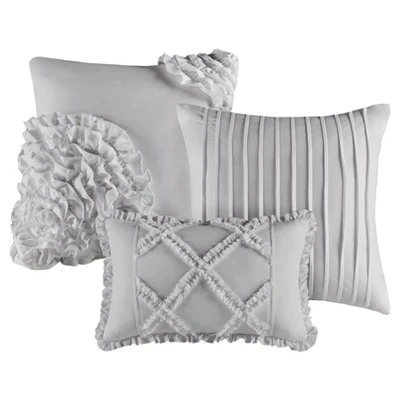 Madison Park Gray Robin Quilt Set (Full/Queen) 5 Madison Park Gray Robin Quilt Set (Full/Queen) - Image 3