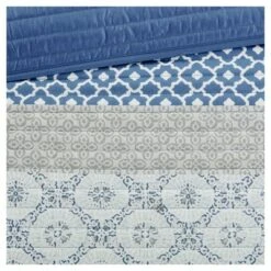 Madison Park Sasha Complete Coverlet and Sheet Set Blue -QUILTS Sales unnamed file 4845