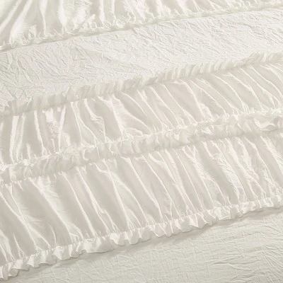 Lush Decor White Nova Ruffle Comforter Set - Lush Décor 5 Lush Decor White Nova Ruffle Comforter Set - Lush Décor - Image 3