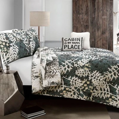 Lush Decor 5pc Camouflage Leaves Reversible Quilt Set Green - Lush Décor 4 Lush Decor 5pc Camouflage Leaves Reversible Quilt Set Green - Lush Décor - Image 2