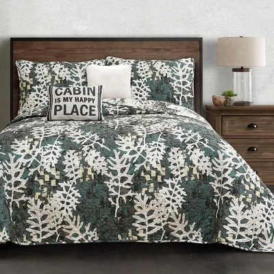 Lush Decor 5pc Camouflage Leaves Reversible Quilt Set Green - Lush Décor 7 Lush Decor 5pc Camouflage Leaves Reversible Quilt Set Green - Lush Décor - Image 5