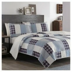 Camano Island Quilt And Sham Set Plum - Eddie Bauer® -QUILTS Sales unnamed file 4880