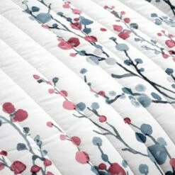 Lush Decor 3pc Mirabelle Watercolor Floral Reversible Quilt Set Blue/Coral - Lush Décor -QUILTS Sales unnamed file 4917