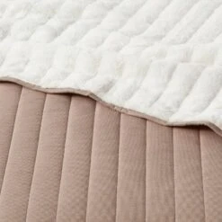 Reversible Faux Fur & Flannel Quilt - Threshold™ Cream 10 Reversible Faux Fur & Flannel Quilt - Threshold™ Cream -QUILTS Sales unnamed file 492