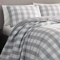 Lakehouse Quilt Set - Eddie Bauer Gray -QUILTS Sales unnamed file 4925