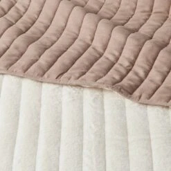 Reversible Faux Fur & Flannel Quilt - Threshold™ Cream 11 Reversible Faux Fur & Flannel Quilt - Threshold™ Cream -QUILTS Sales unnamed file 493