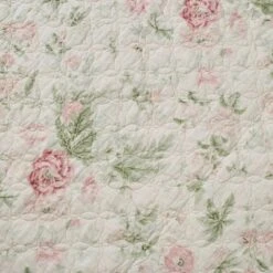 Laura Ashley Breezy Floral Quilt Sham Set Pink -QUILTS Sales unnamed file 4941