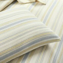 Lush Decor Solange Stripe Kantha Pick Stitch Yarn Dyed Cotton Woven Quilt/Coverlet Set - Lush Décor Yellow/gray -QUILTS Sales unnamed file 4946