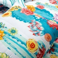 Lush Decor Southwest Vibrant Cactus Reversible Oversized Quilt Set - Lush Décor -QUILTS Sales unnamed file 4962