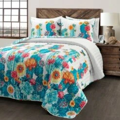 Lush Decor Southwest Vibrant Cactus Reversible Oversized Quilt Set - Lush Décor -QUILTS Sales unnamed file 4965